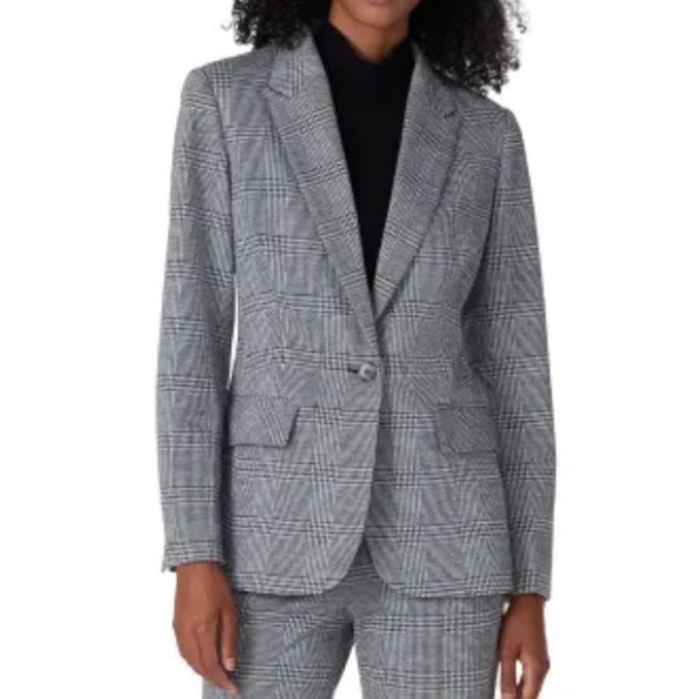 Jason Wu Plaid Check Patterned Blazer Jacket 17526 - image 4